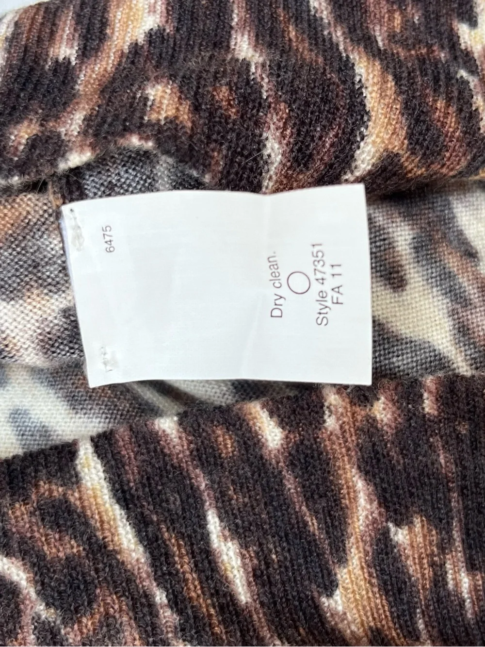 JCrew Tippi Merino Crewneck Sweater in Cheetah print 🐆